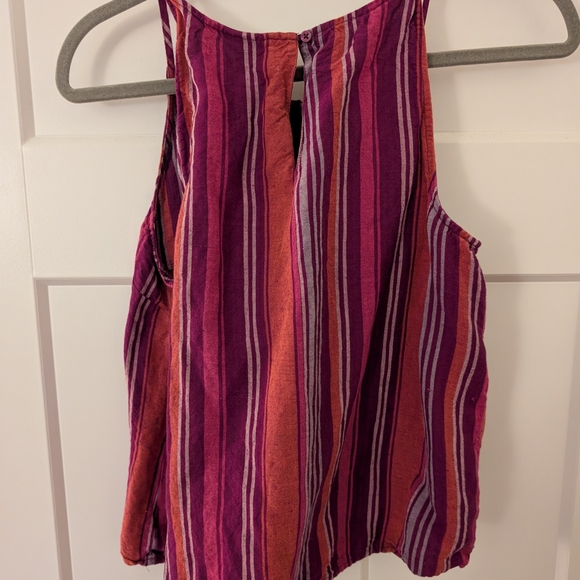 a new day Striped Magenta, Purple & Rust Halter Cami - Picture 2 of 3